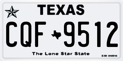 TX license plate CQF9512