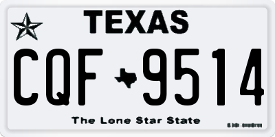 TX license plate CQF9514