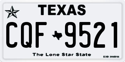 TX license plate CQF9521