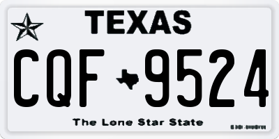 TX license plate CQF9524