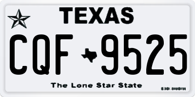 TX license plate CQF9525