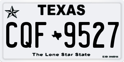 TX license plate CQF9527