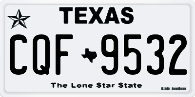 TX license plate CQF9532
