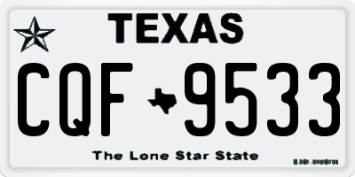 TX license plate CQF9533