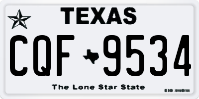 TX license plate CQF9534