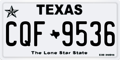 TX license plate CQF9536