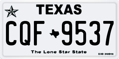 TX license plate CQF9537