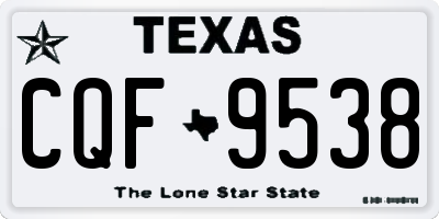 TX license plate CQF9538