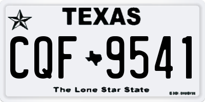 TX license plate CQF9541