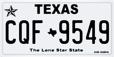 TX license plate CQF9549