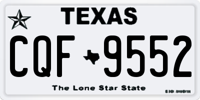 TX license plate CQF9552