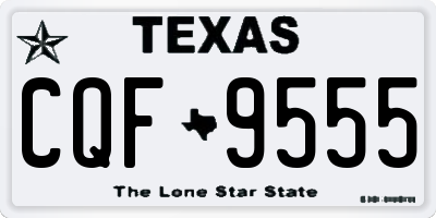 TX license plate CQF9555