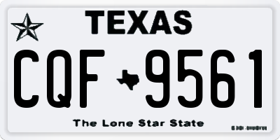 TX license plate CQF9561