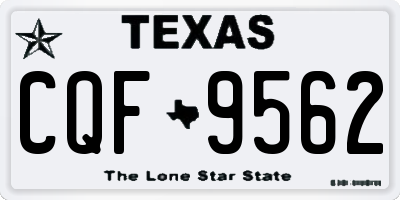 TX license plate CQF9562