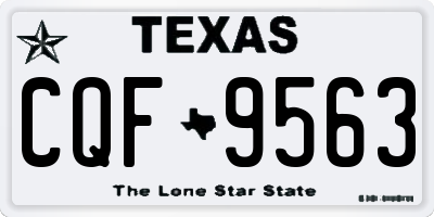 TX license plate CQF9563