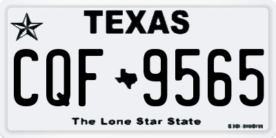 TX license plate CQF9565