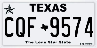 TX license plate CQF9574