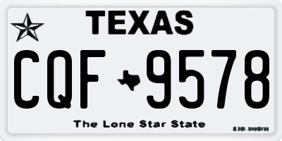 TX license plate CQF9578