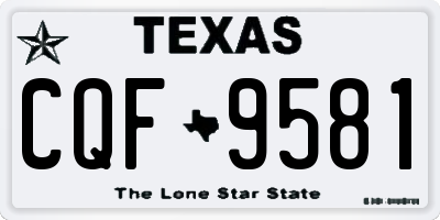 TX license plate CQF9581