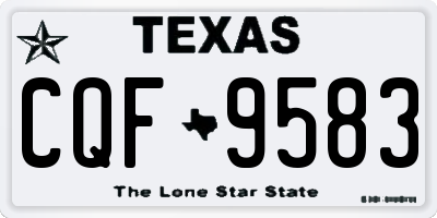TX license plate CQF9583