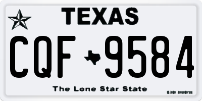TX license plate CQF9584