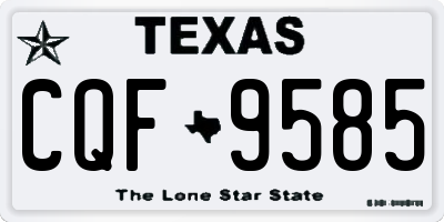 TX license plate CQF9585