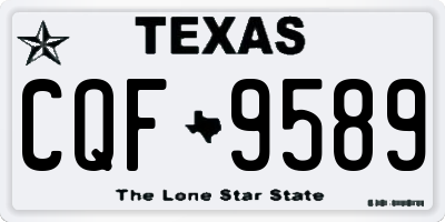 TX license plate CQF9589