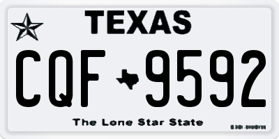 TX license plate CQF9592