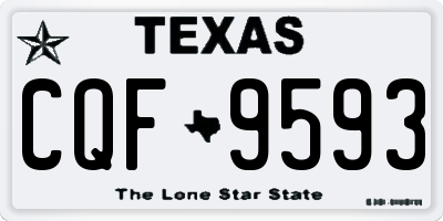 TX license plate CQF9593