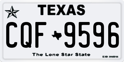 TX license plate CQF9596