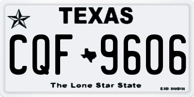 TX license plate CQF9606