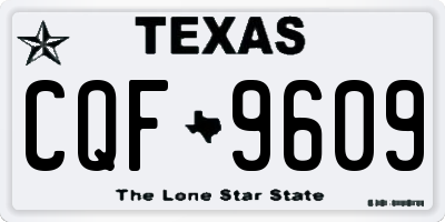 TX license plate CQF9609