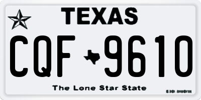 TX license plate CQF9610