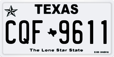 TX license plate CQF9611