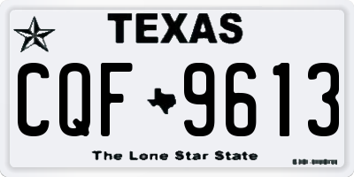 TX license plate CQF9613