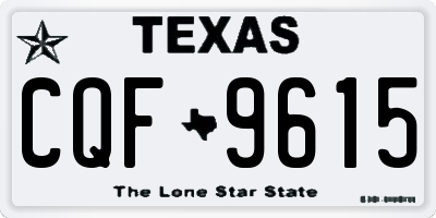 TX license plate CQF9615