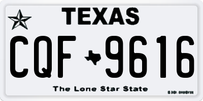 TX license plate CQF9616