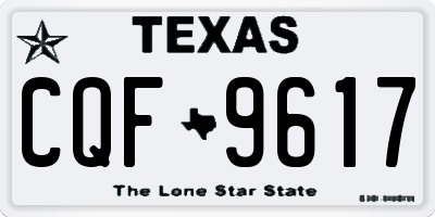 TX license plate CQF9617