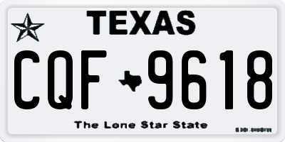 TX license plate CQF9618