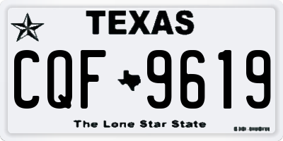 TX license plate CQF9619