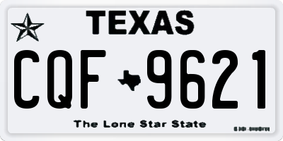 TX license plate CQF9621