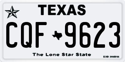 TX license plate CQF9623