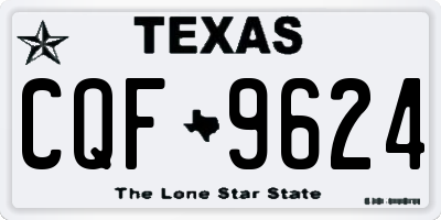 TX license plate CQF9624