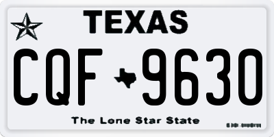 TX license plate CQF9630