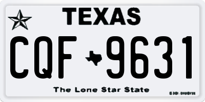 TX license plate CQF9631