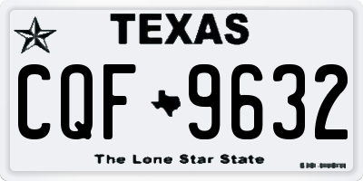 TX license plate CQF9632