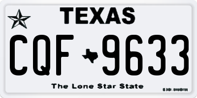 TX license plate CQF9633