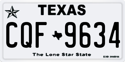 TX license plate CQF9634