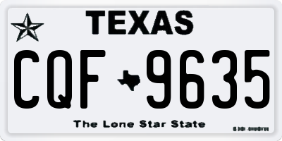 TX license plate CQF9635