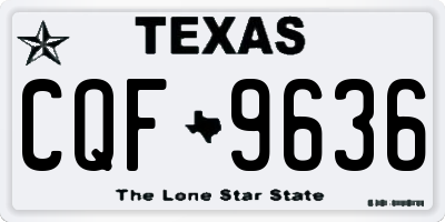 TX license plate CQF9636